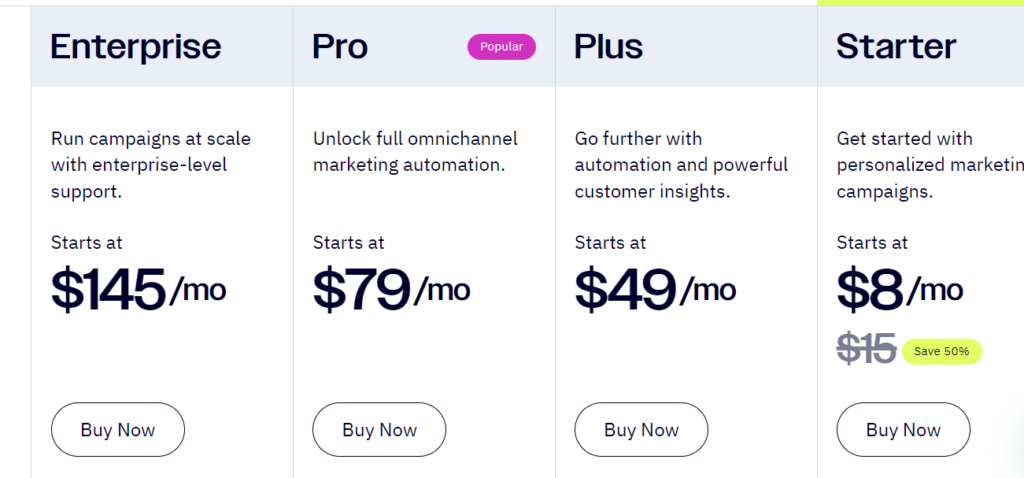 best email marketing tools activeCampaign pricing plans